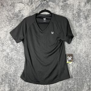 Vortex Shirt Mens Medium Black Short Sleeve V Neck Performance Athletic Tee